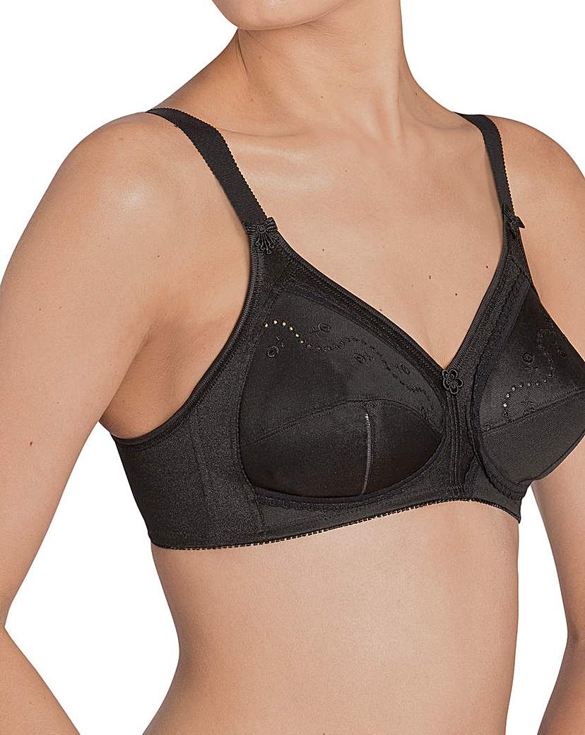 Image of Triumph Doreen Cotton Black Bra