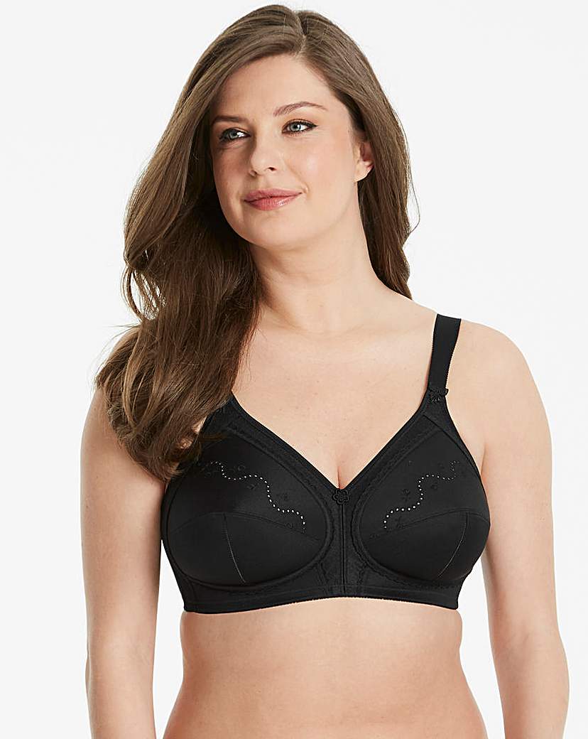 Image of Triumph Doreen Cotton Black Bra