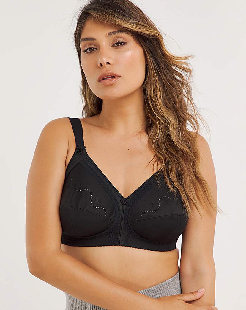 Triumph Doreen Cotton Non Wired Bra Blk