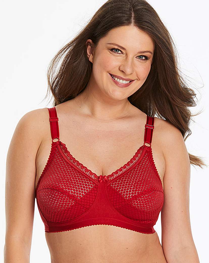 Image of Miss Mary Cotton Dots Red Bra