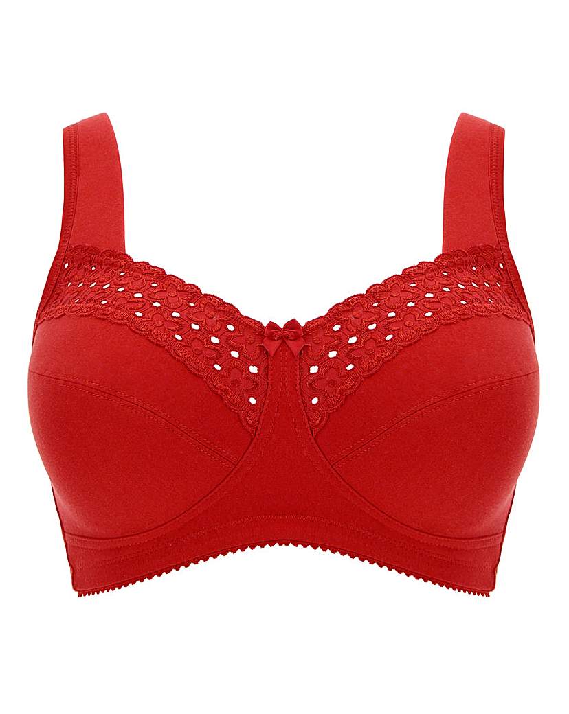 Image of Miss Mary Broderie Anglais Red Bra