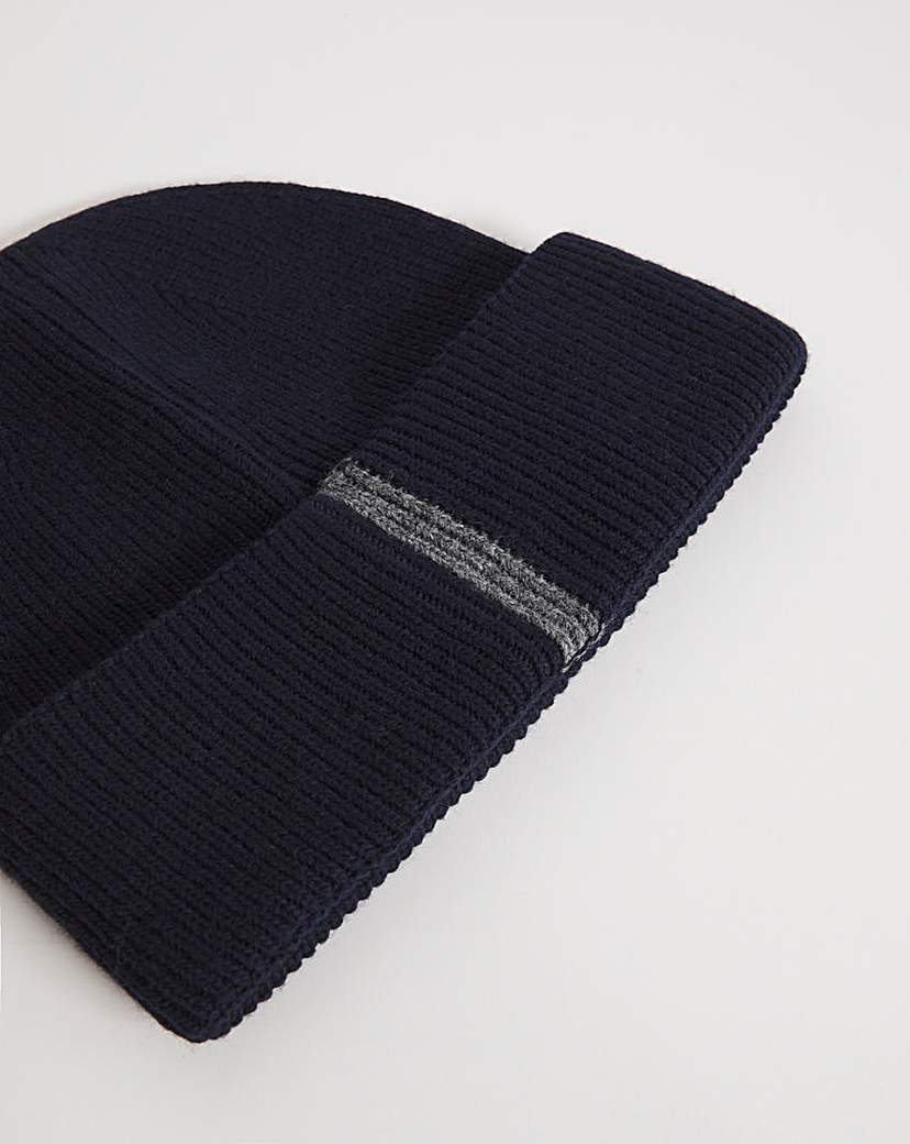 BOSS Navy Iconic Beanie