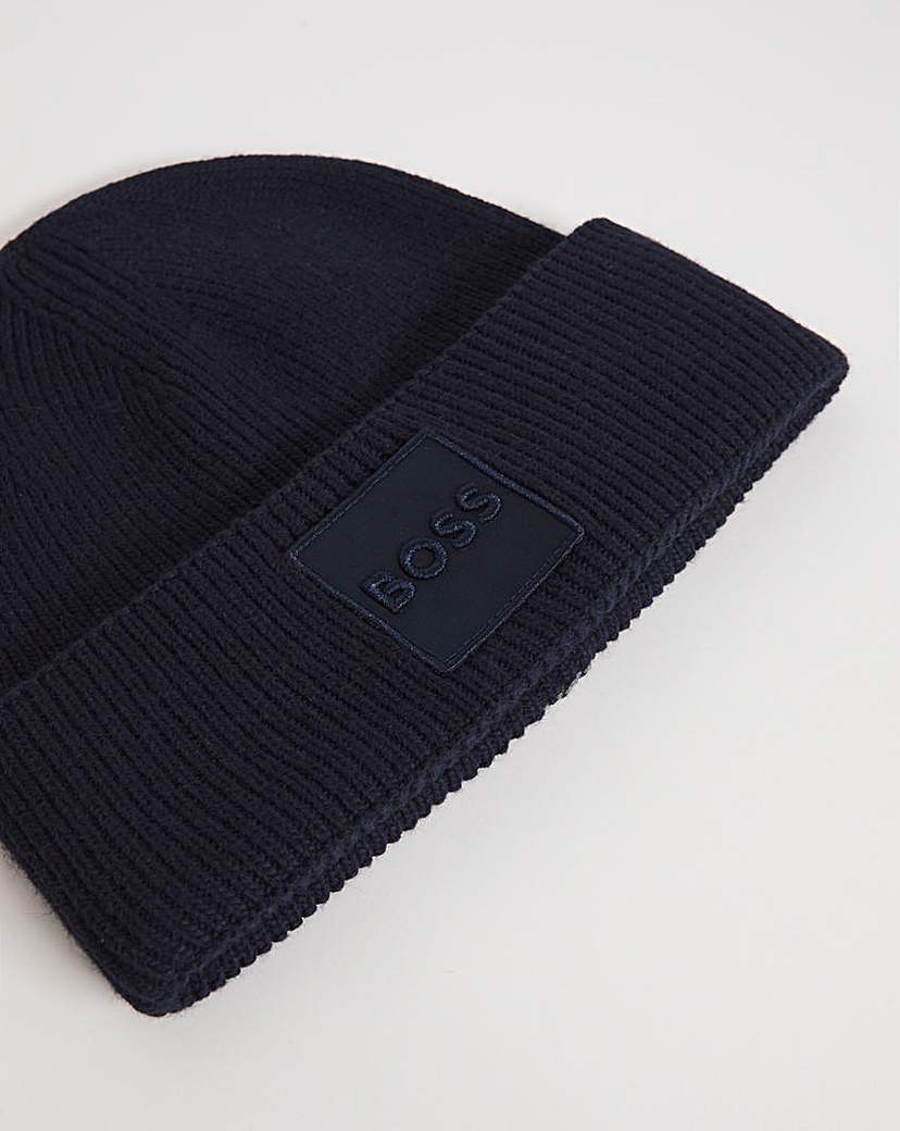 BOSS Navy Iconic Beanie