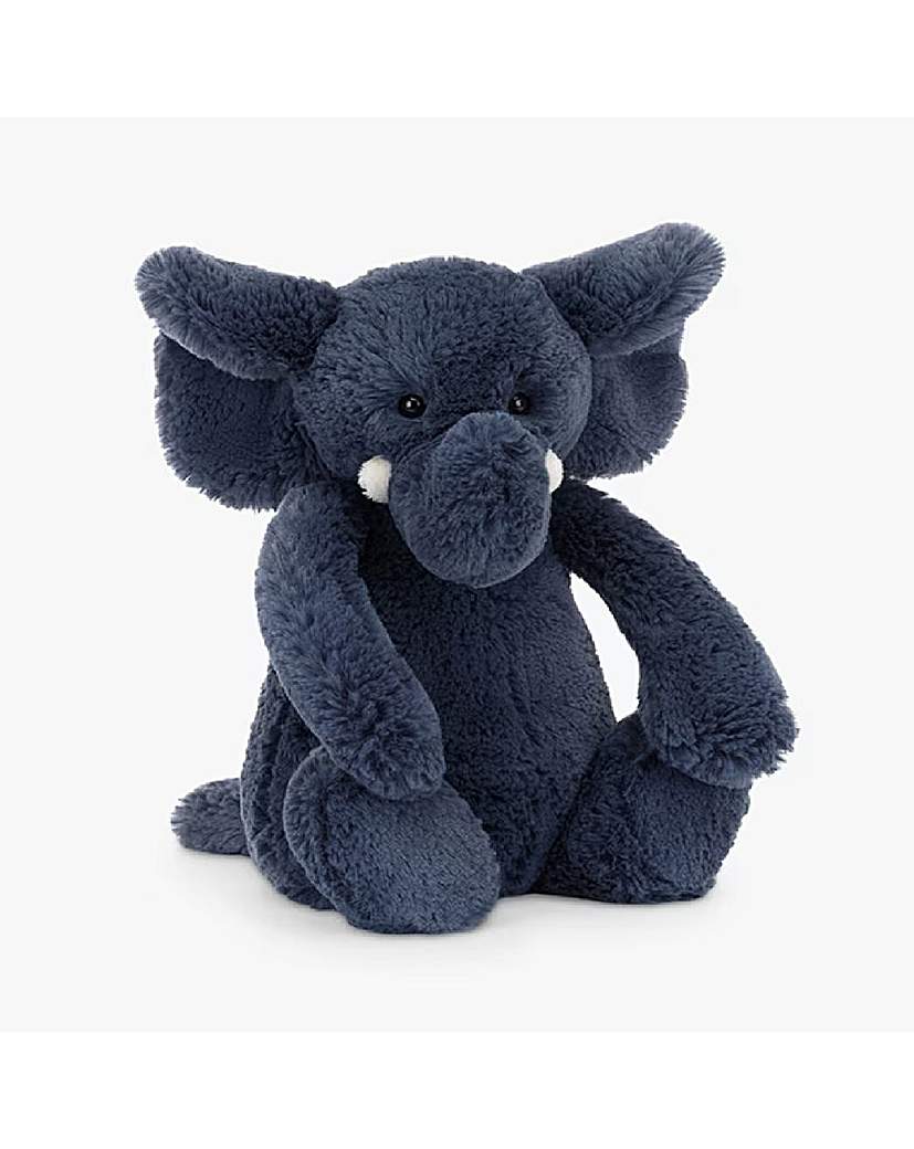 JC Bashful Elephant Soft Toy Blue
