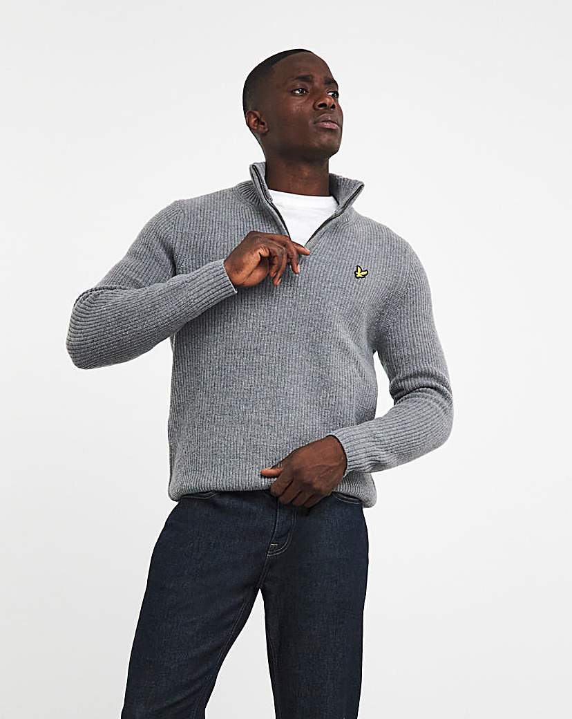 Lyle & Scott Ribbed Quarter Zip Jumper