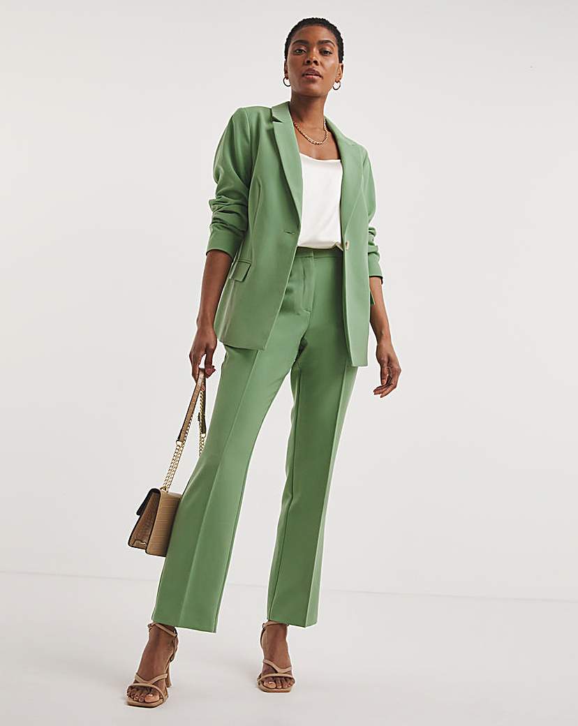 Apple Green Straight Leg Trousers