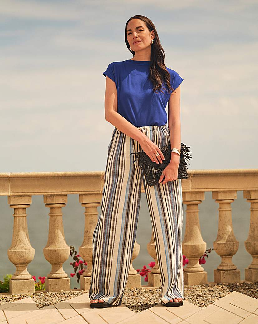 Yarn Dyed Stripe Trousers