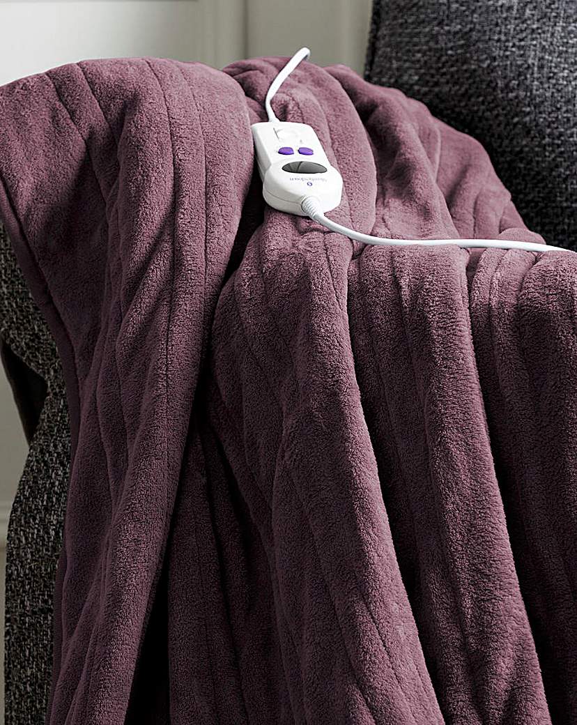 Slumberdown Comfy Hugs Plum Heated Throw