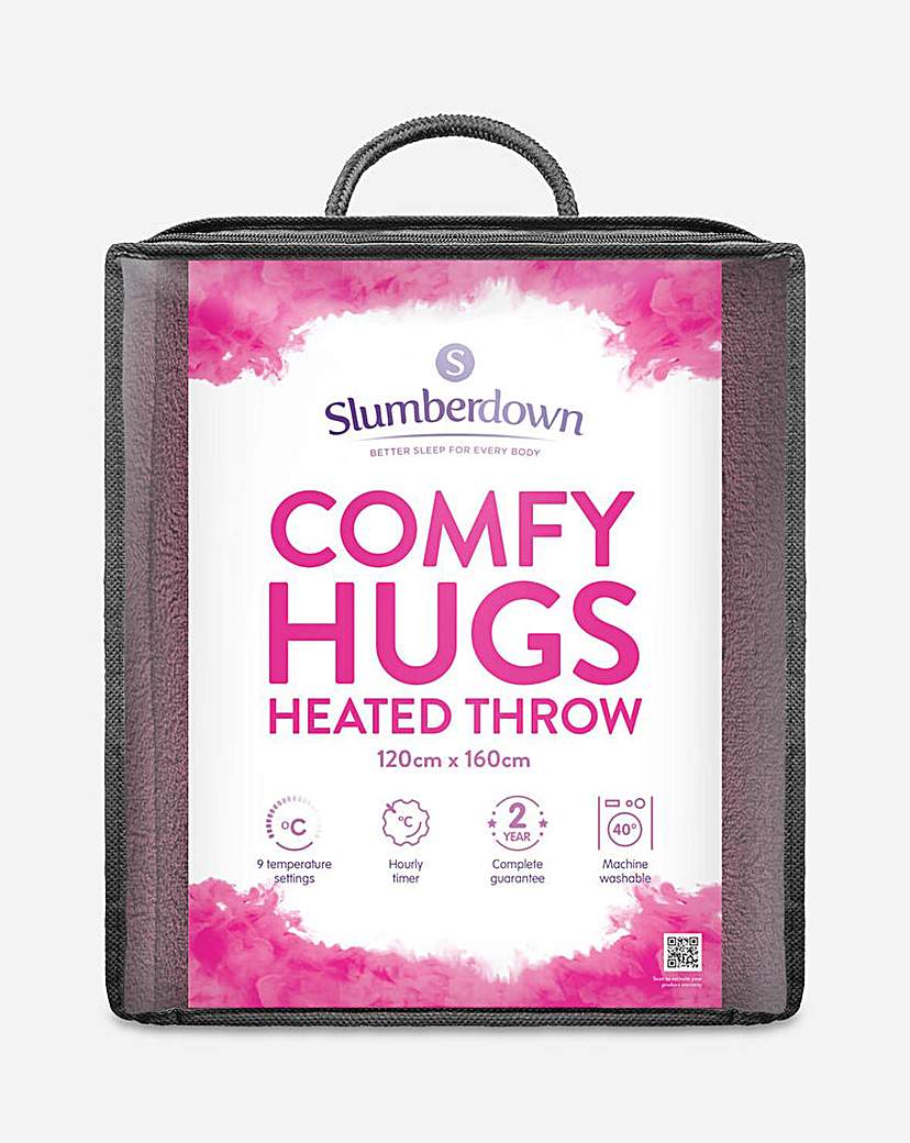 Slumberdown Comfy Hugs Plum Heated Throw