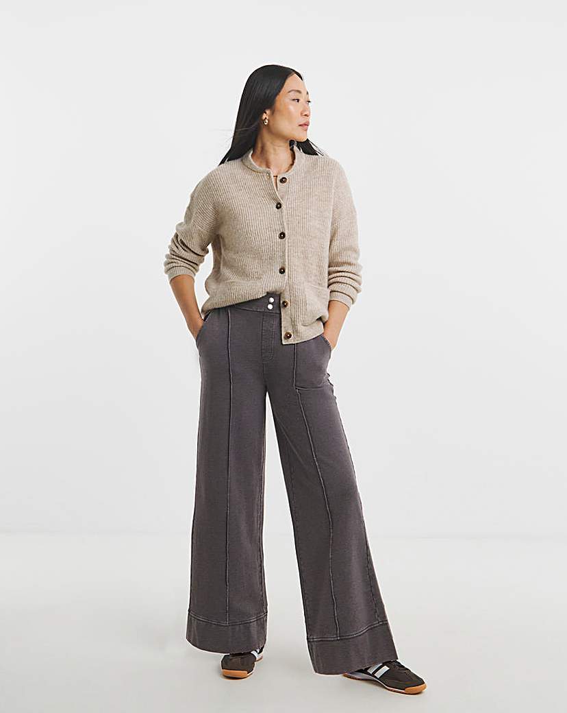 Jersey Wide Leg Trouser