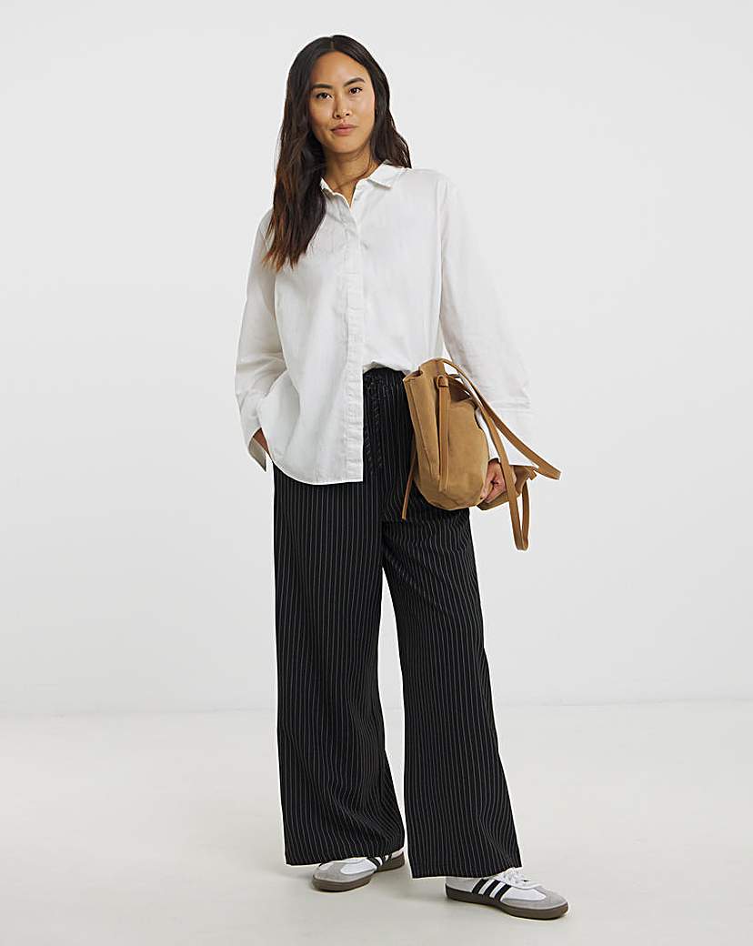 Drawstring Wide Leg Trouser