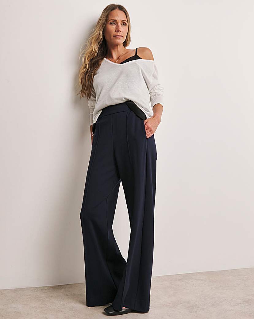 Anthology Ponte Pull On Wide Leg Trouser