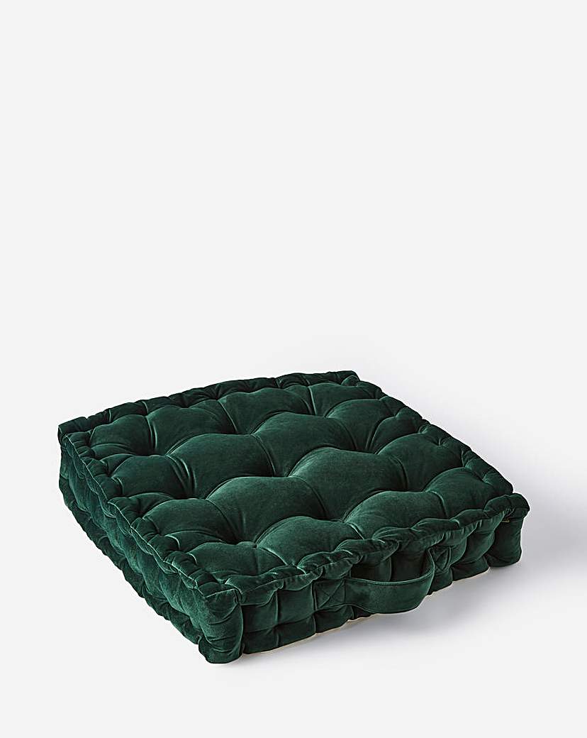 Velvet Booster Cushion - Forest Green