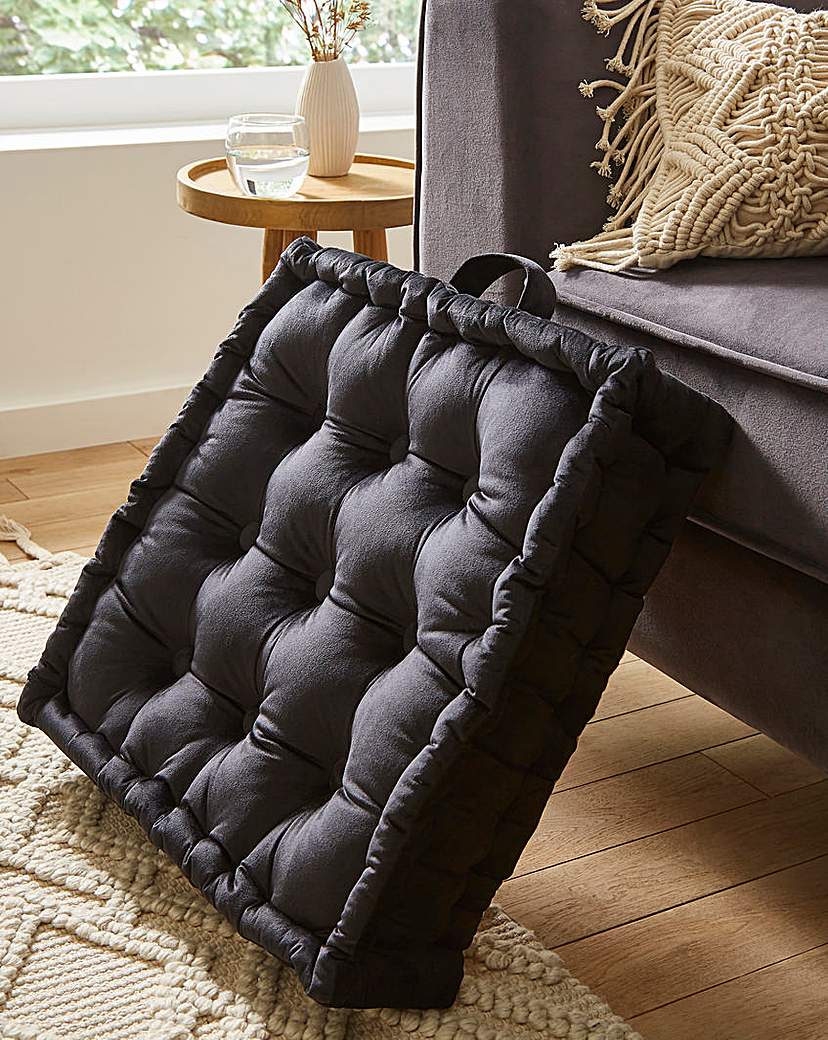 Velvet Booster Cushion - Black