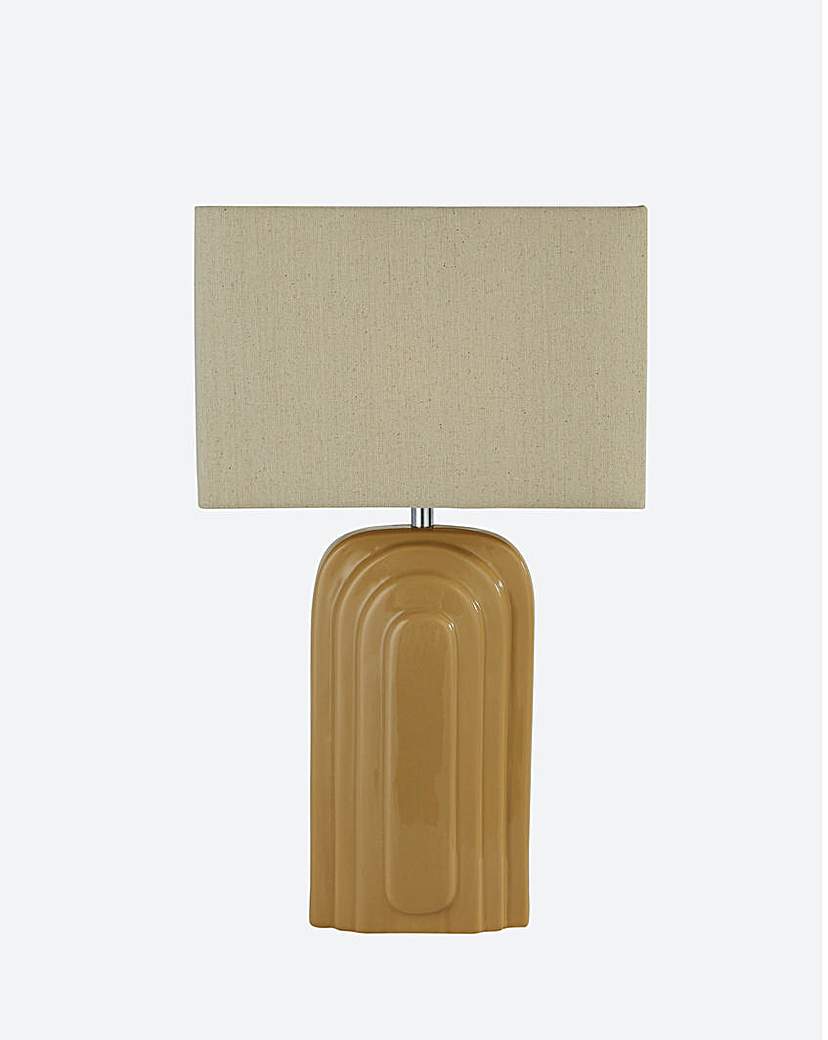 Image of Art Deco Pattern Ceramic Table Lamp