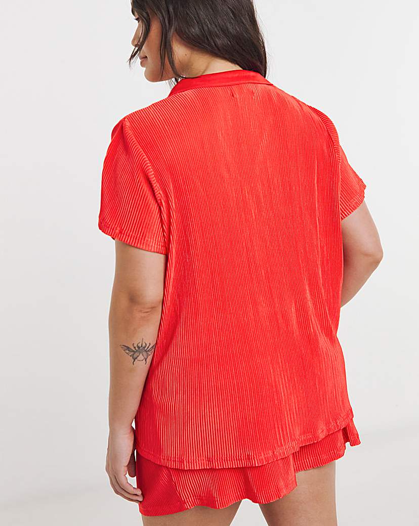 Plisse Lounge Short Set