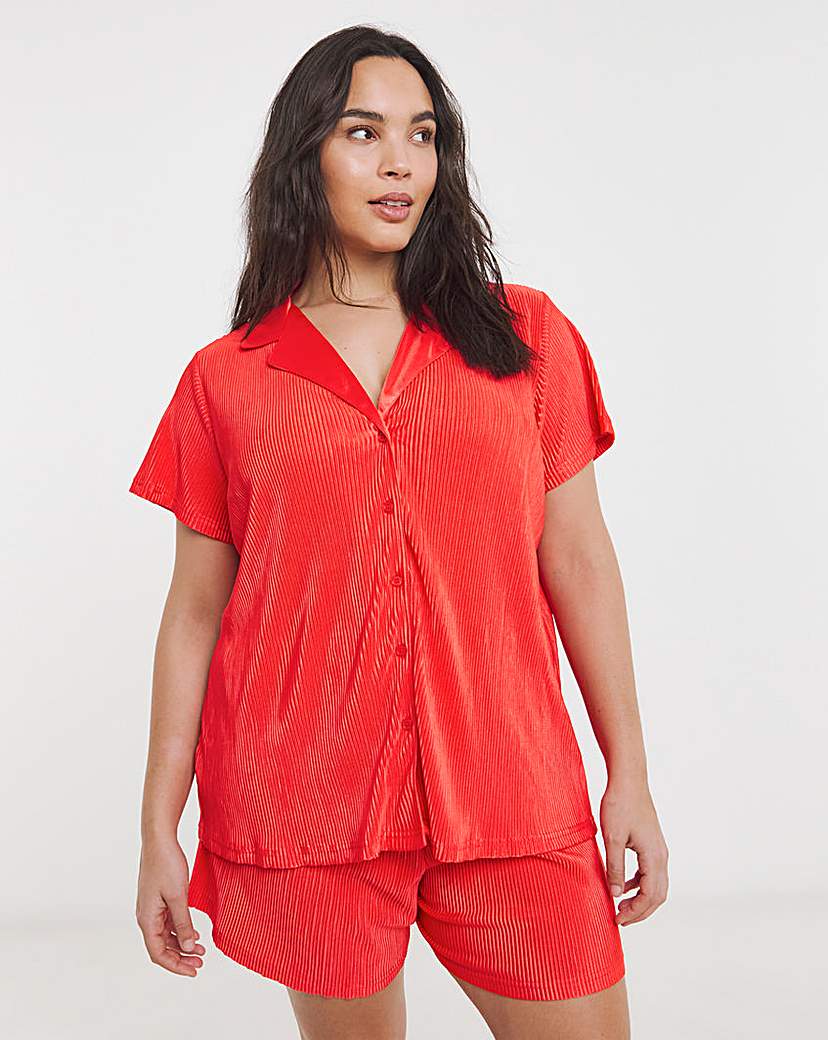 Plisse Lounge Short Set