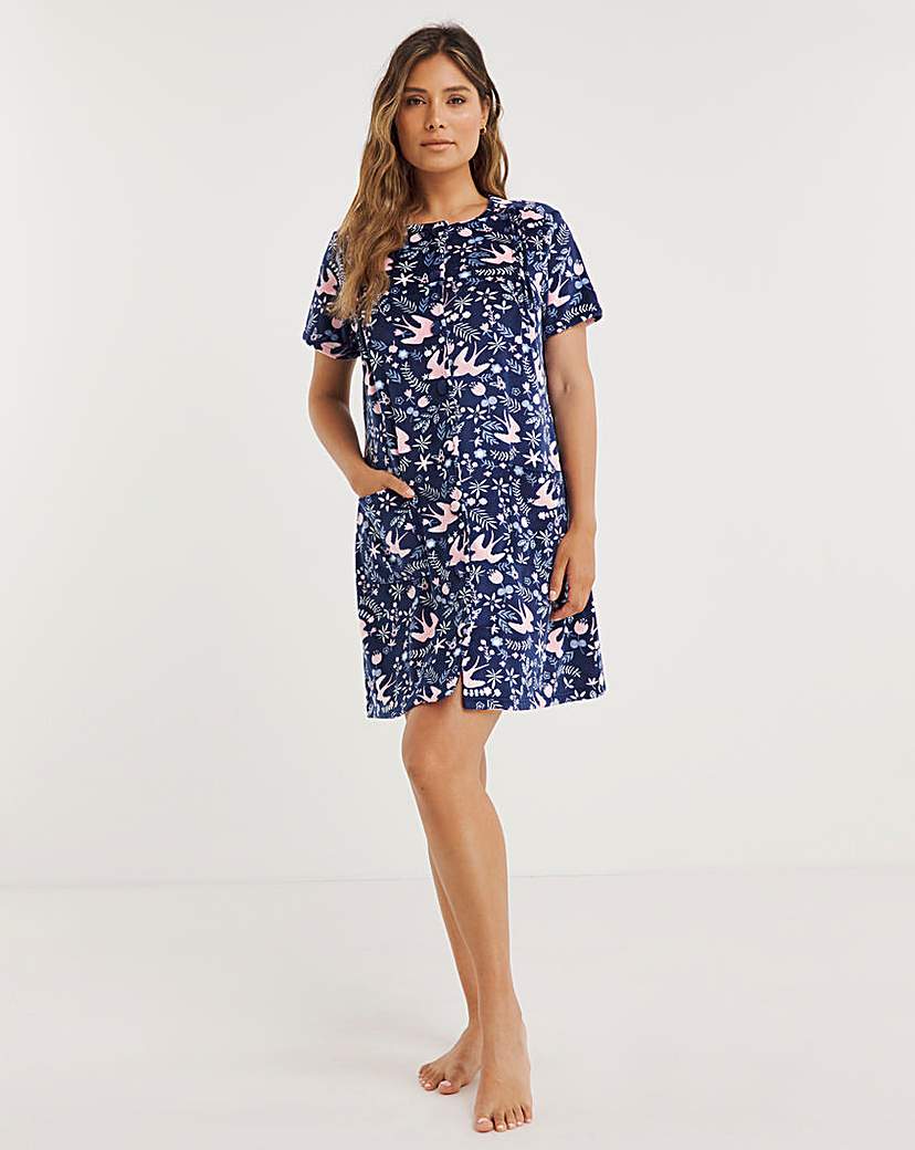 Fleece Button Through Nightie