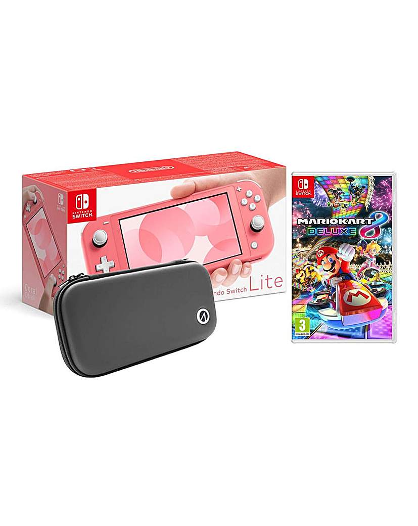 Switch Lite inc Mario Kart 8 and Case