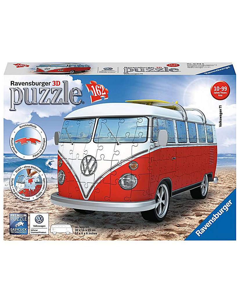 VW T1 Camper Van 3D Puzzle 162 Pieces