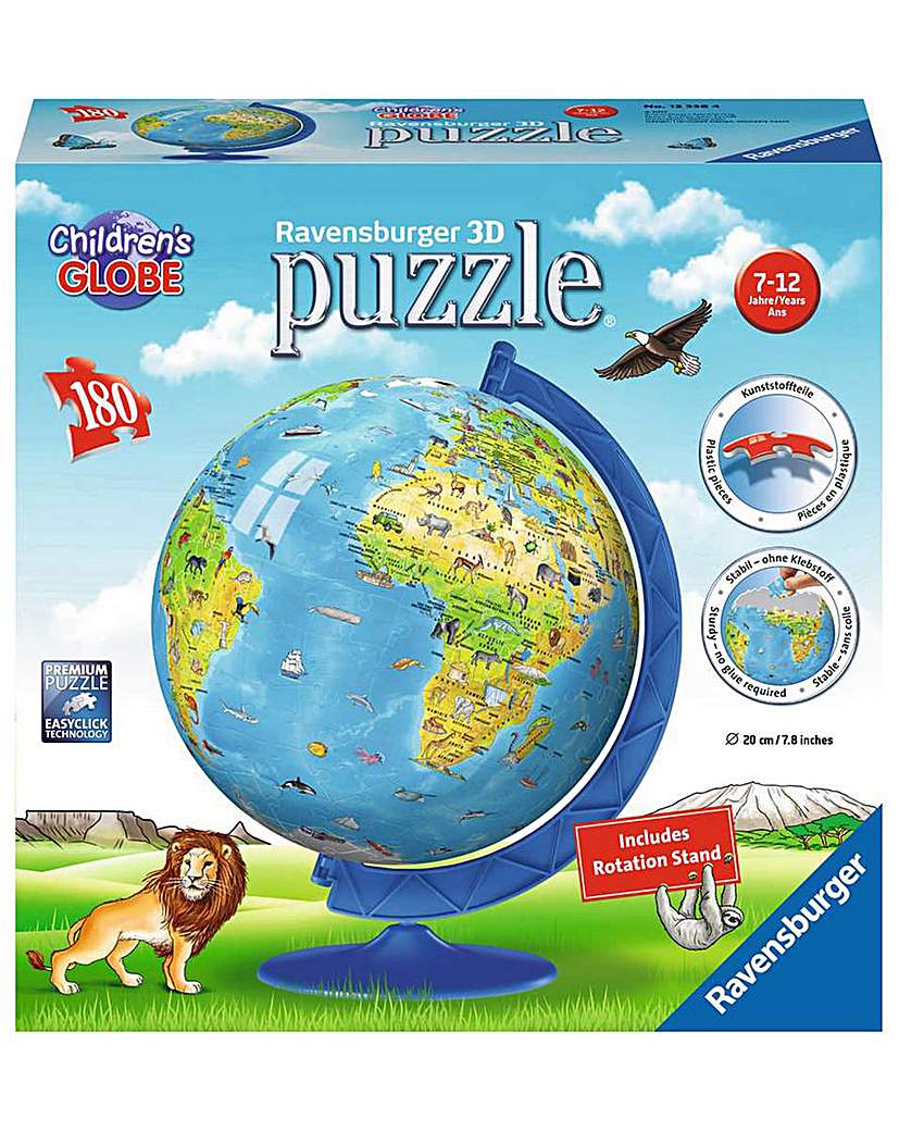 Children's World Map 3D Puzzle, 180pc