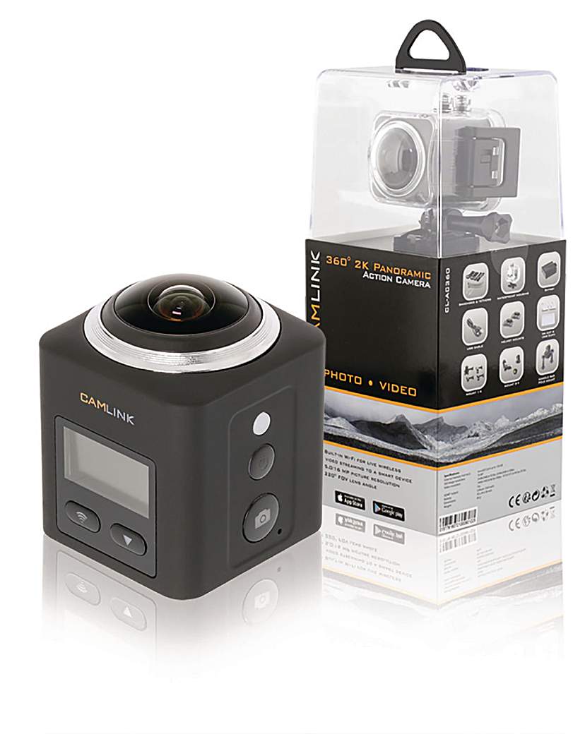 HD Action Cam 360degree 2K Wi-Fi + Mic