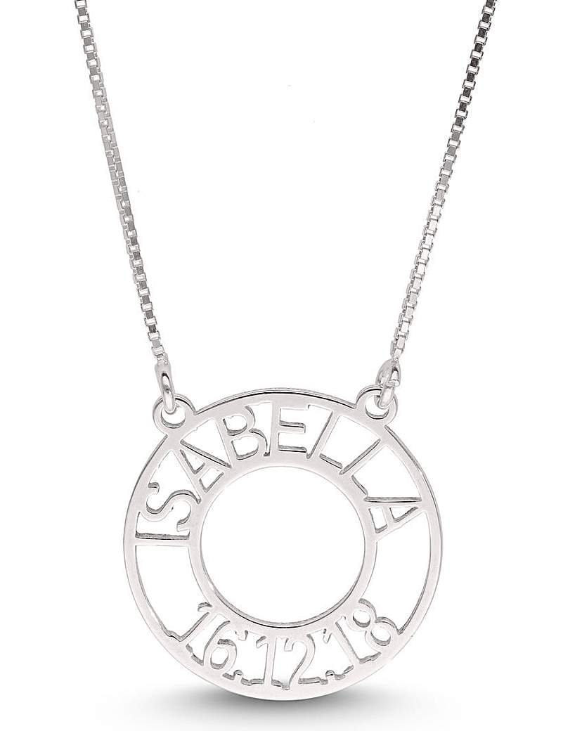 Sterling Silver Name & Date Necklace