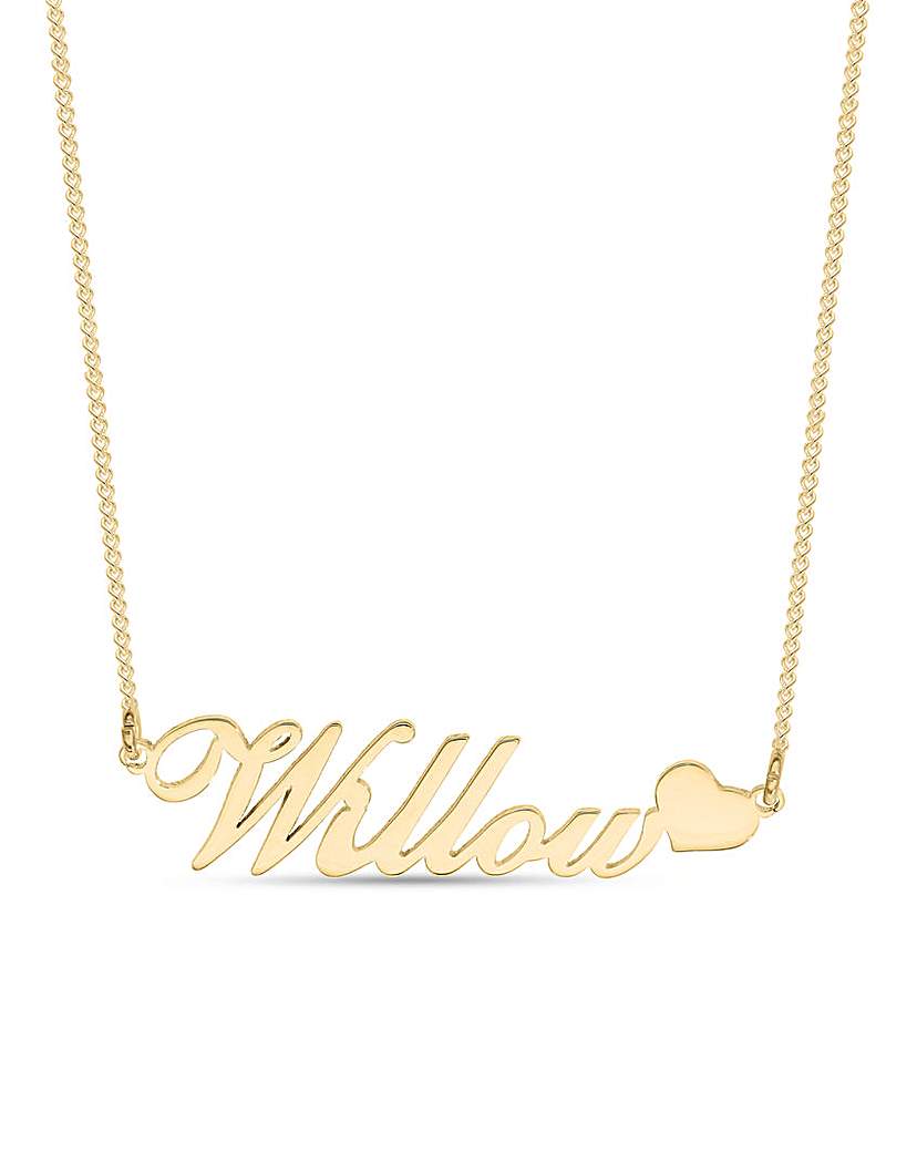 Gold Plated Nameplate Necklace