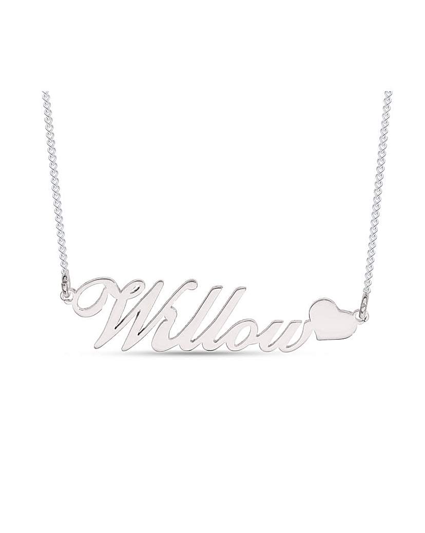 Sterling Silver Nameplate Necklace