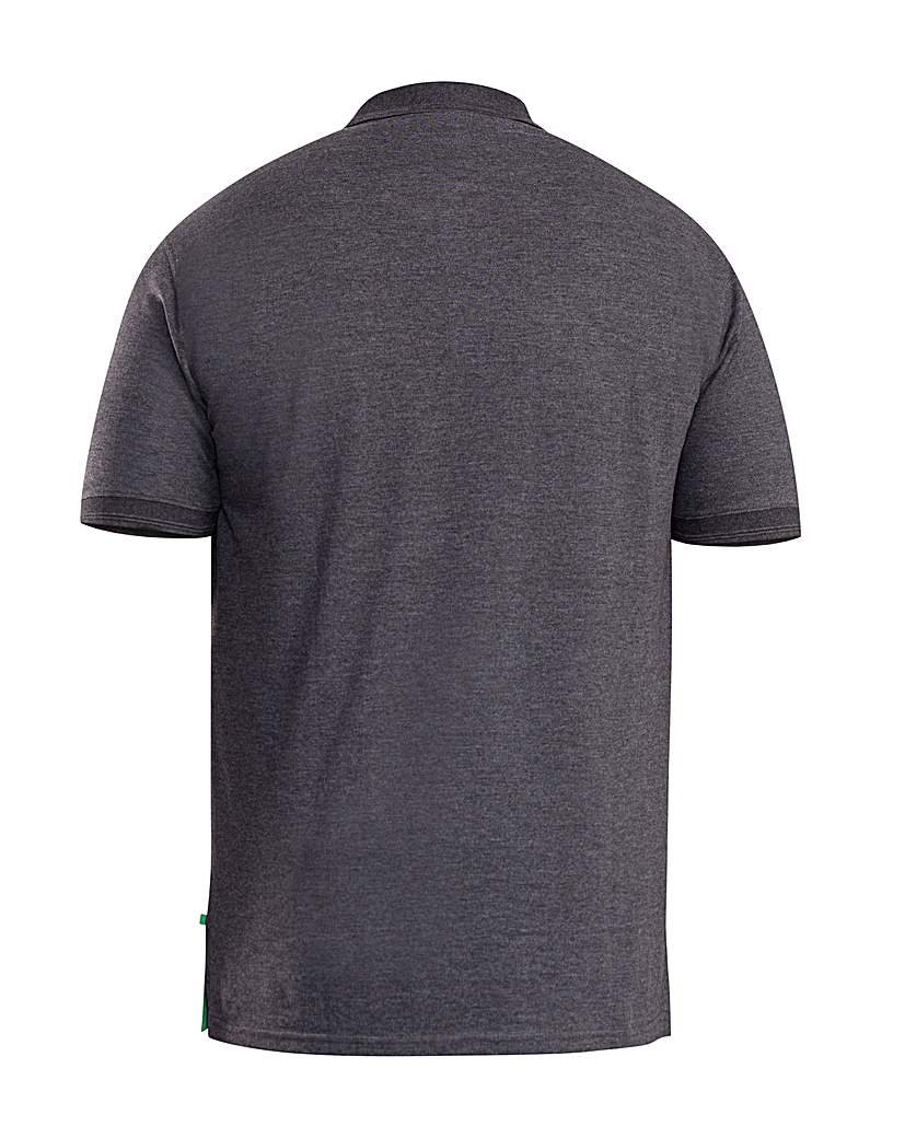D555 Grant Charcoal Pique Polo Shirt