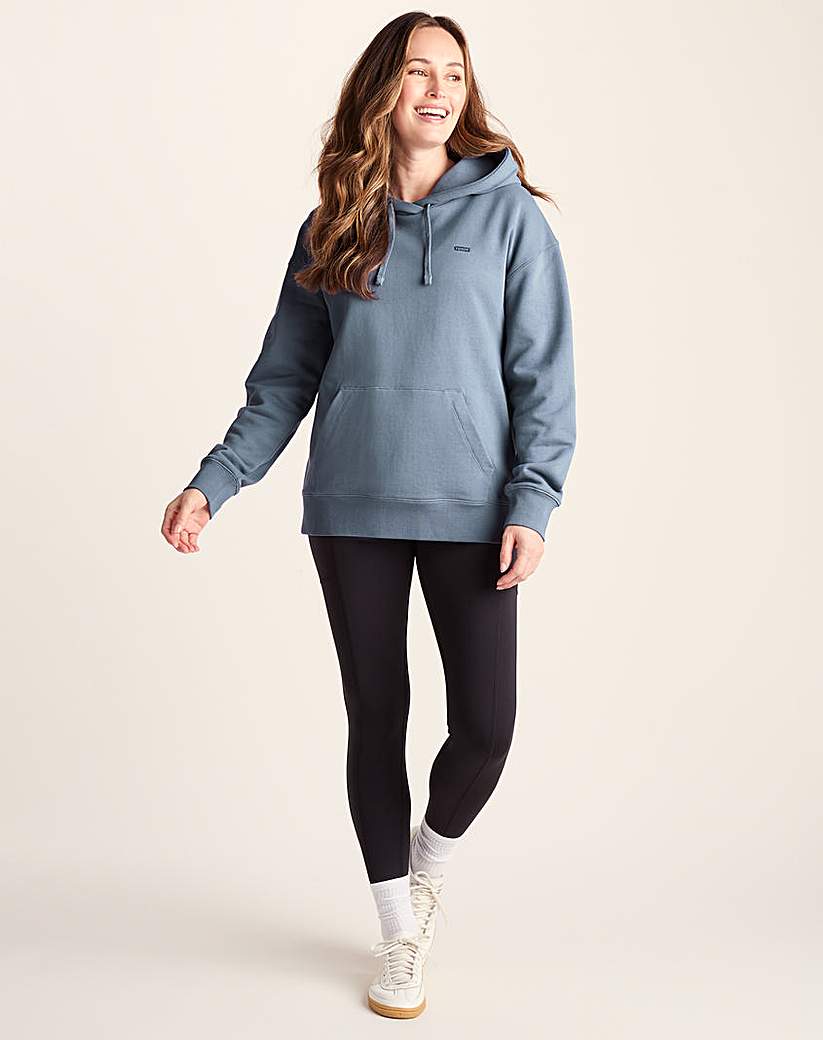 Tog 24 Women's Smokey Blue Tog24 100% Cotton Relaxed Fit Hoody Size 18