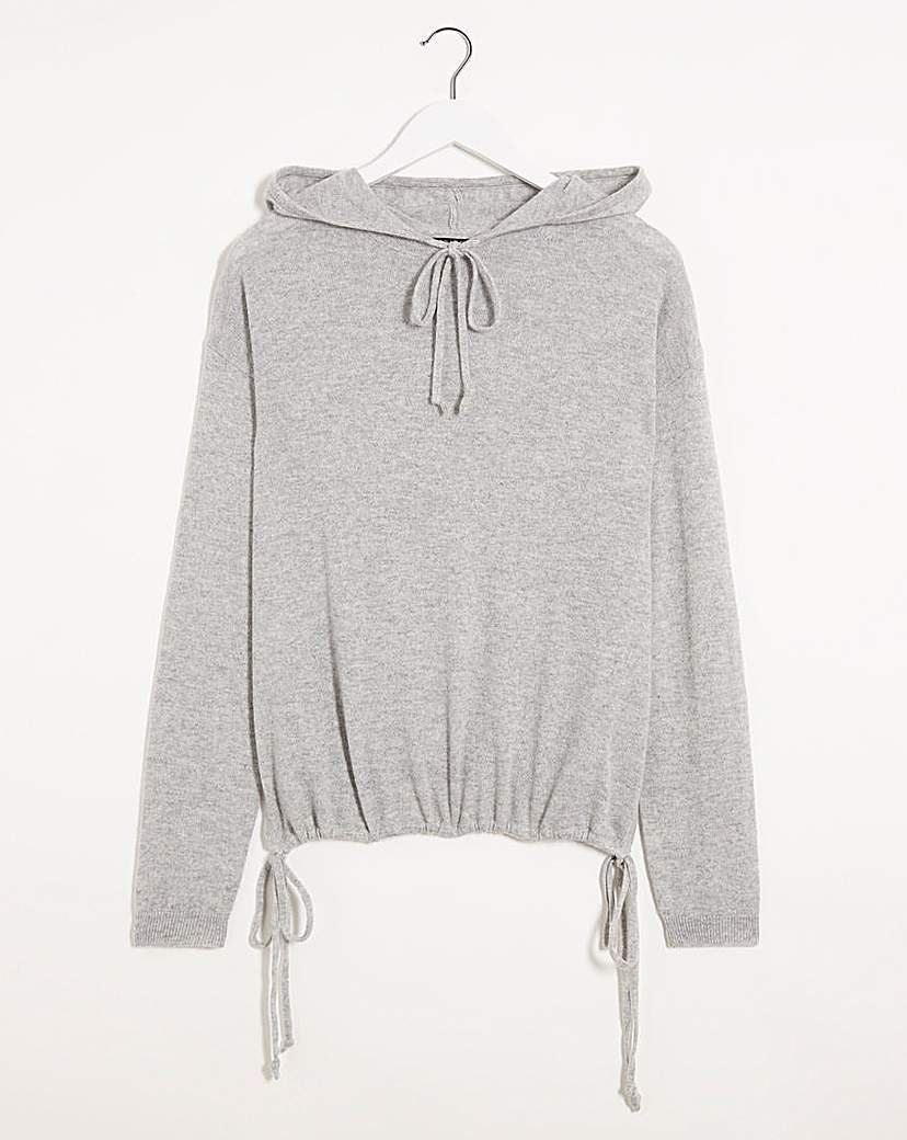 Figleaves Bliss Cashmere Detail Hoodie - Silver