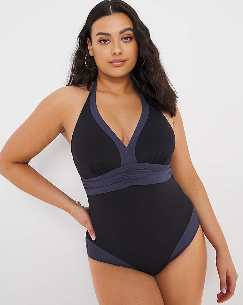 We Are We Wear Fuller Bust underwired control swimsuit with mesh