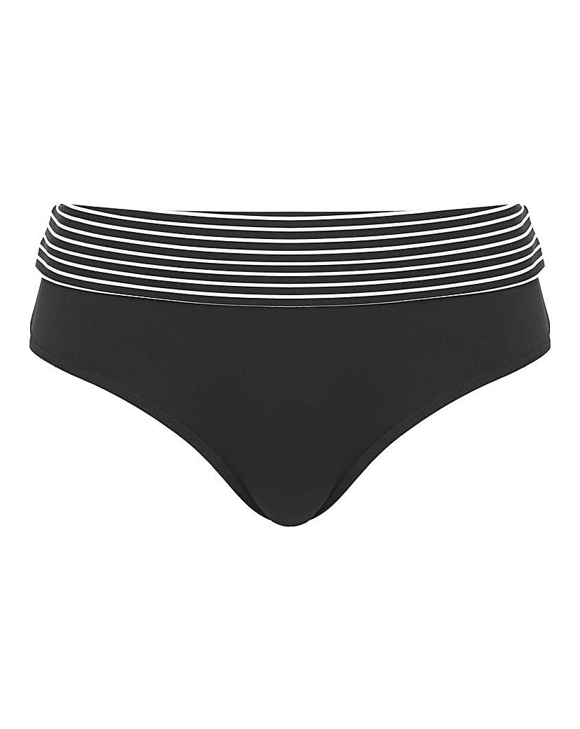 Tailor Fold Stripe Bikini Bottom