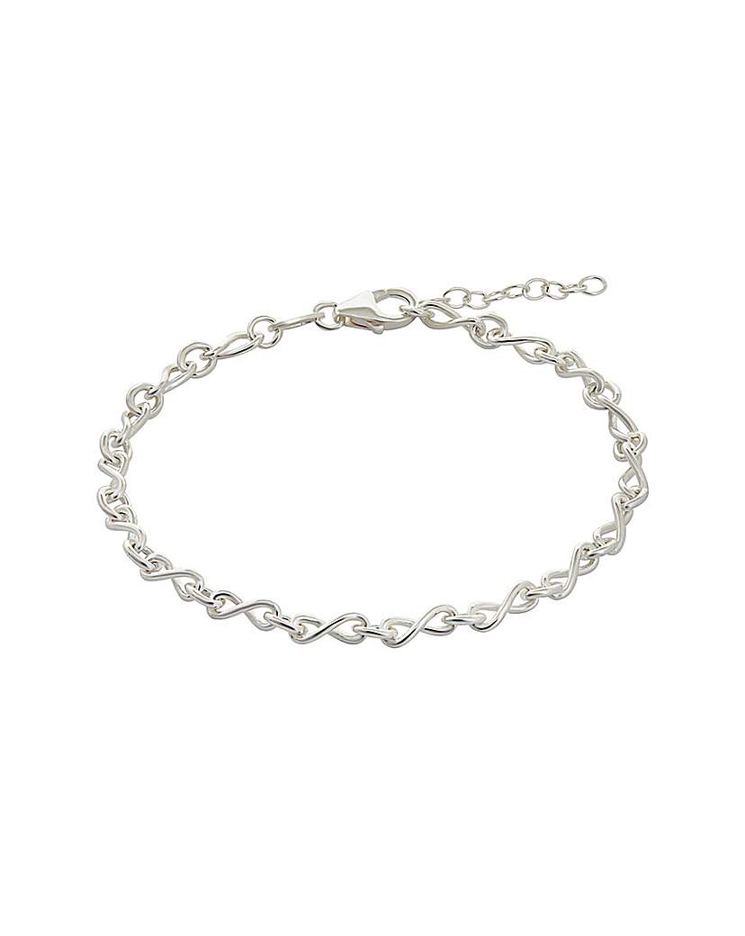 Simply Silver Small Infinity Bracelet