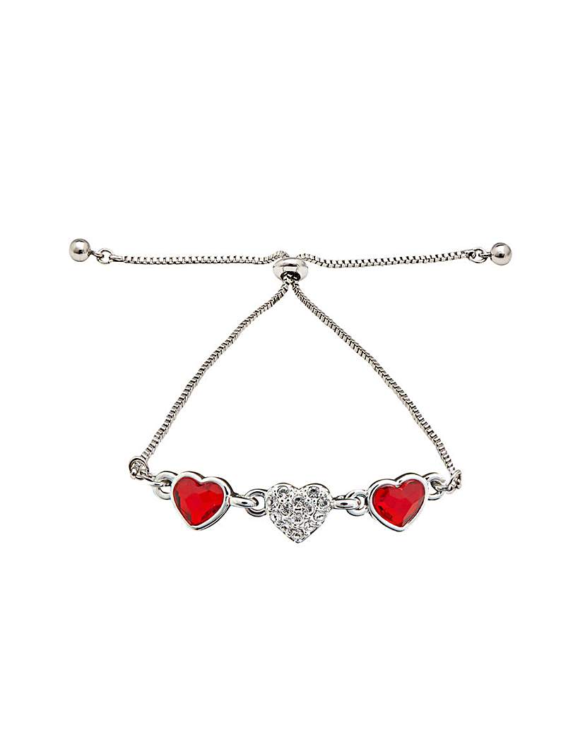 Jon Richard Silver Plated Heart Bracelet - Gift For Her