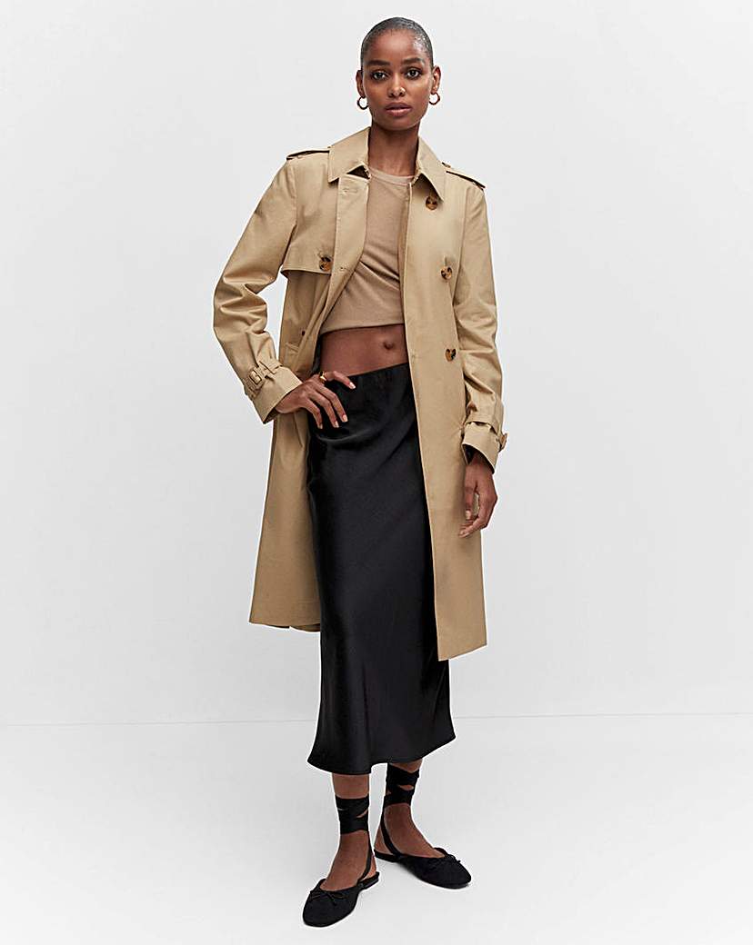 Mango Cotton Trench Coat