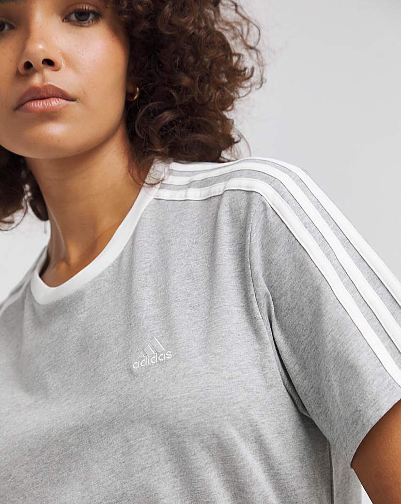 adidas 3 Stripe Boyfriend T-Shirt