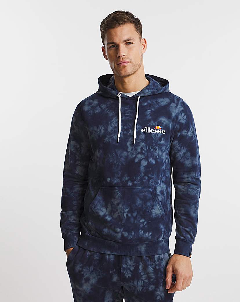 ellesse Tie Dye Logo Embroidered Hoodie