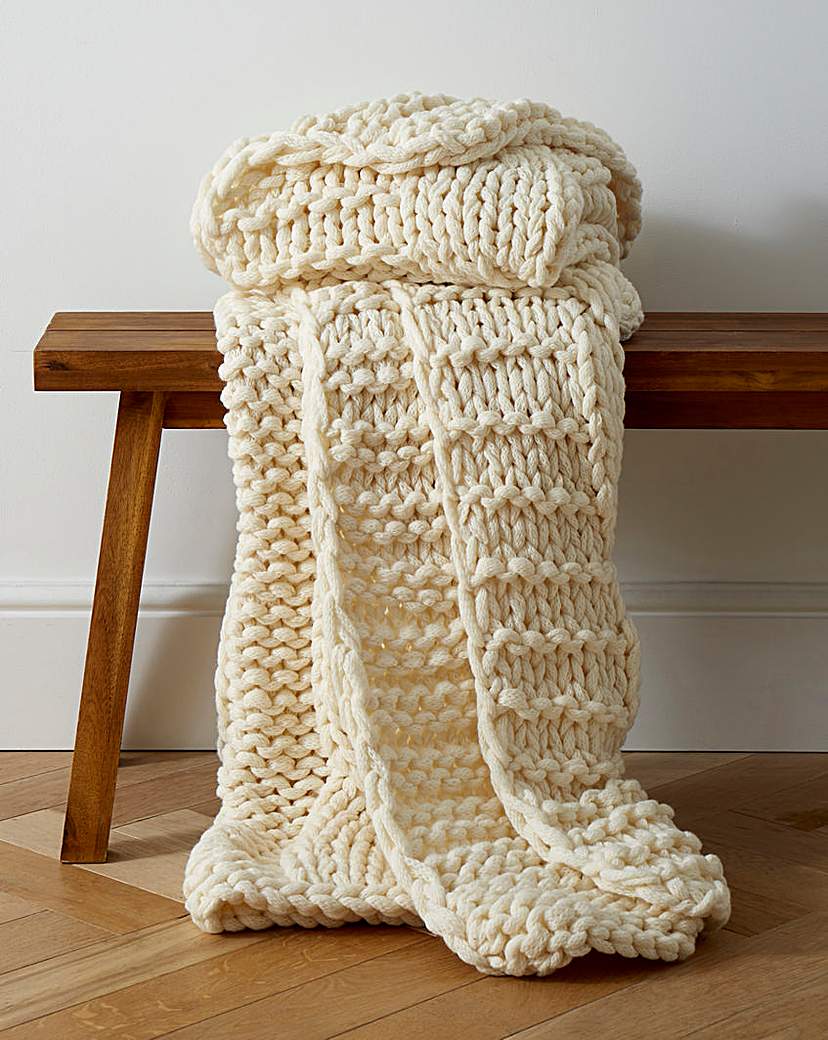 New In - Chunky Knit Throw