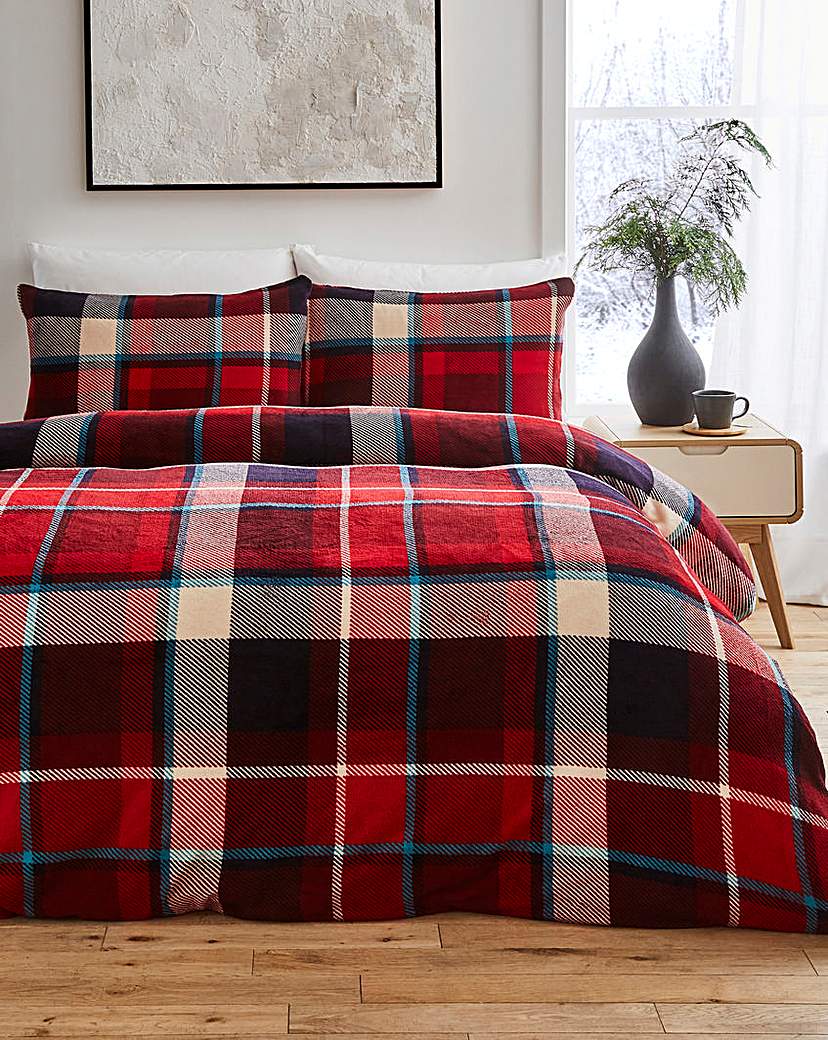 Christmas Fleece Duvet Cover Set RED JD …