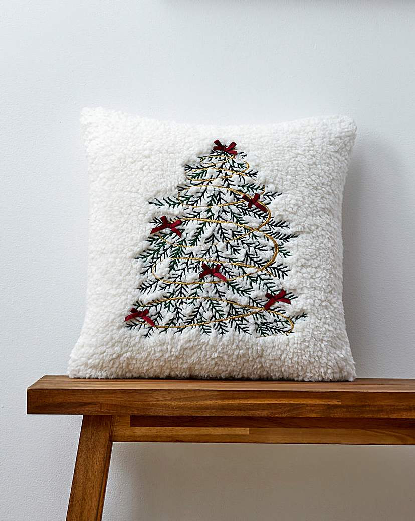 Christmas Tree and Bows Cushion Multi JD …