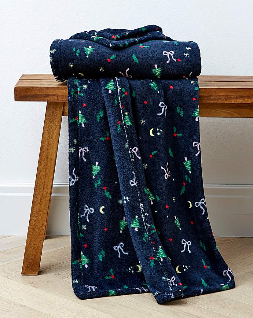 New In - Bow Fleece Throw