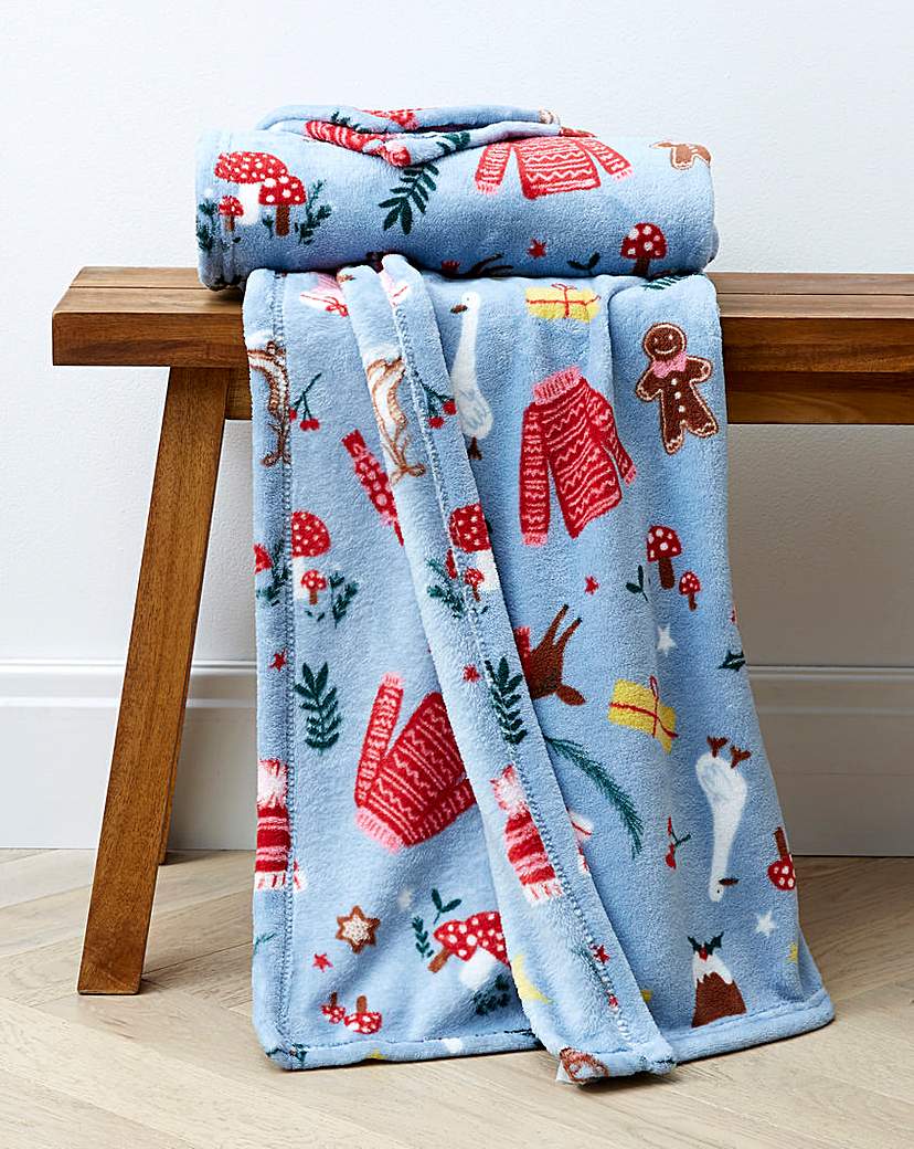 New In - Christmas Jumpers Fleece Throw