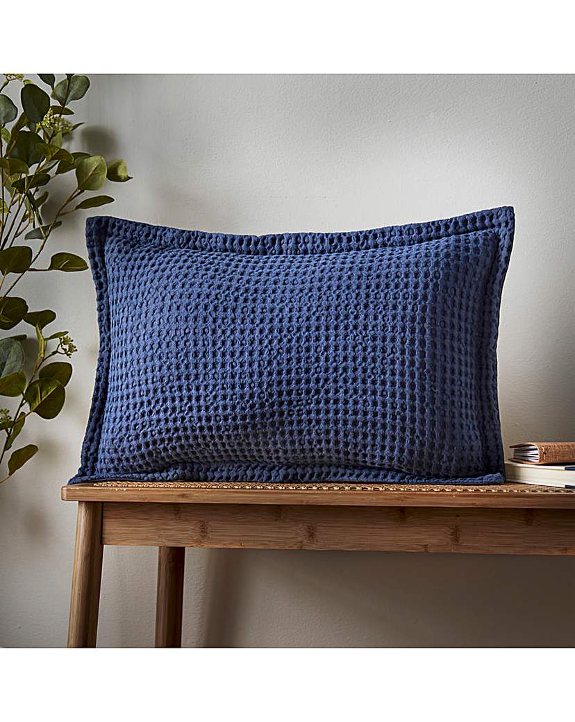 Pineapple Elephant Waffle Cotton Cushion Navy Pineapple …