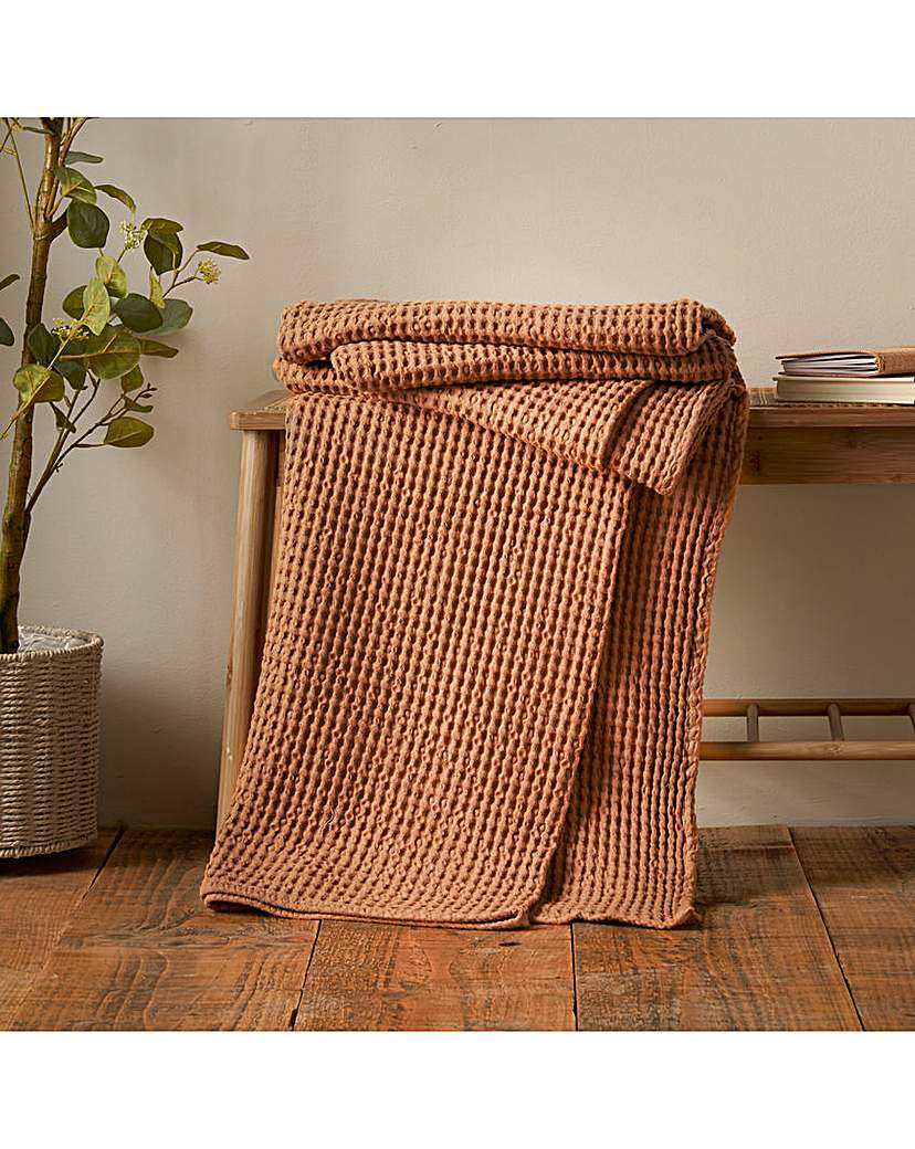 Pineapple Elephant Waffle Cotton Throw Caramel Pineapple …