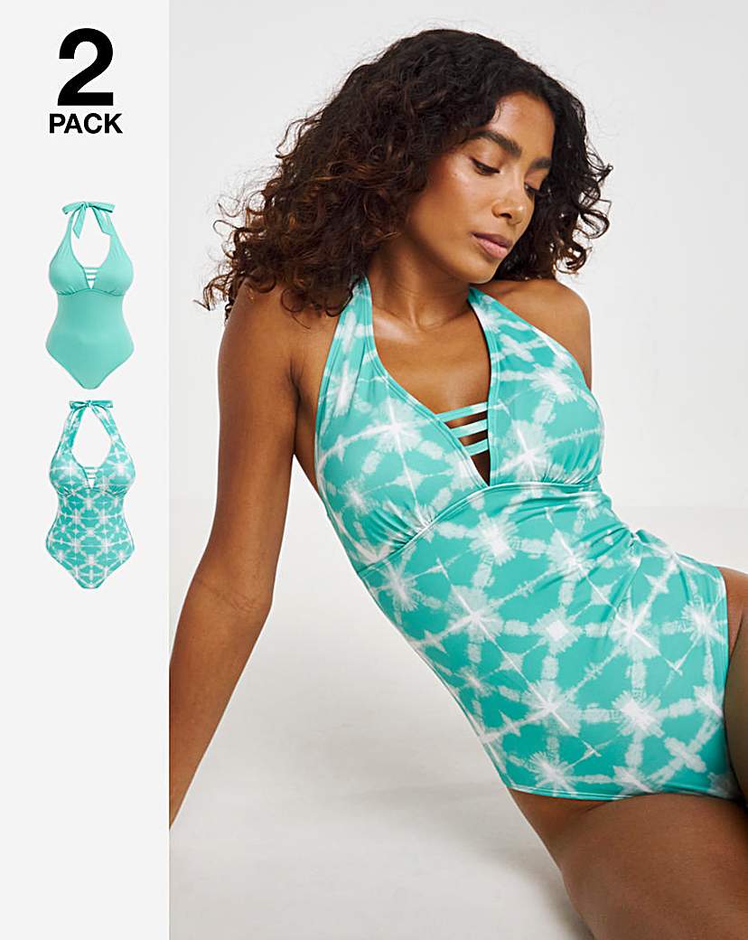 Value 2 Pack Halterneck Swimsuits