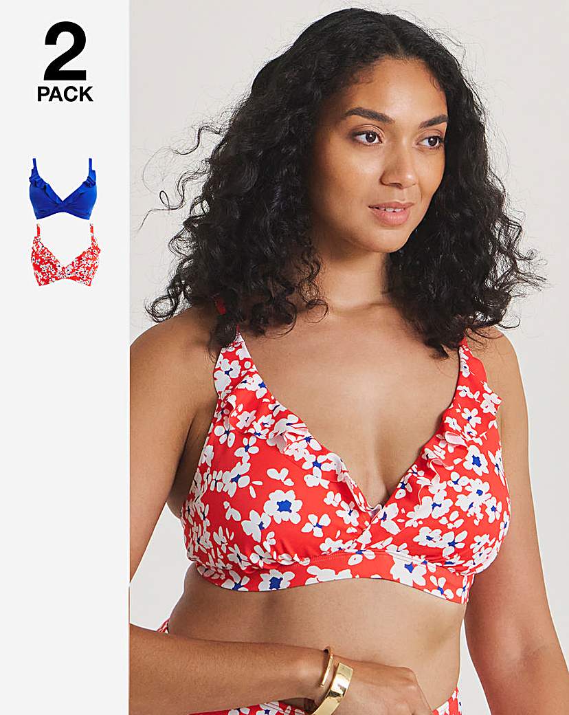 Value 2 Pack Plunge Bikini Tops