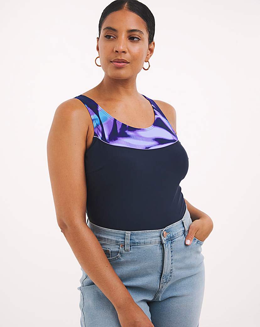 Sports Scoop Neck Swimsuit