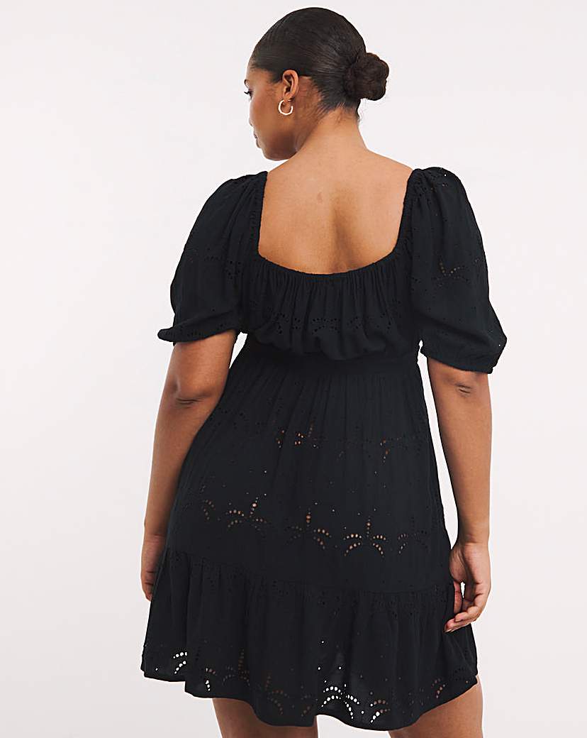 Broderie Mini Beach Dress